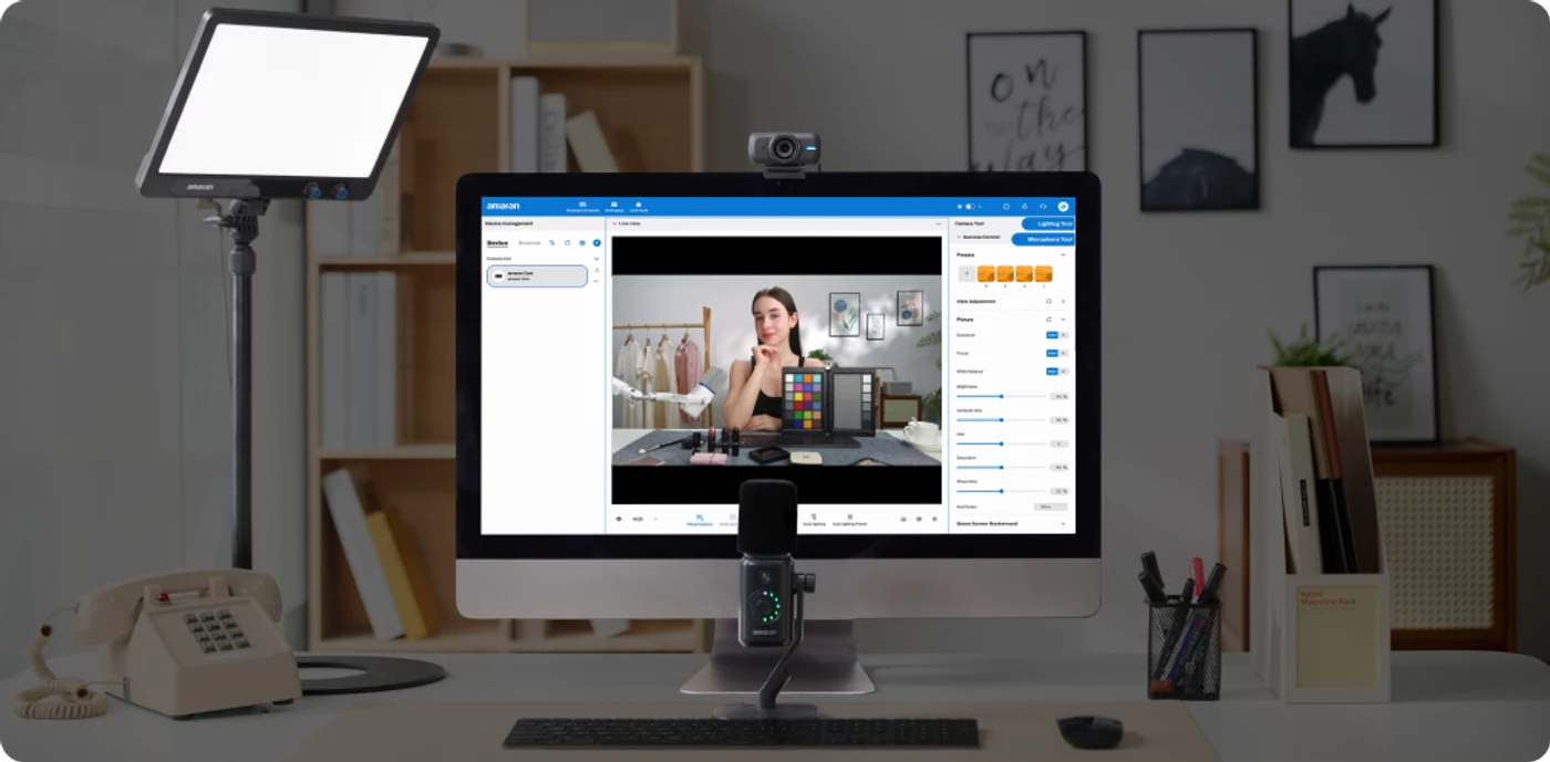 amaran Cam: Işıkları otomatik ayarlayan 4K60 webcam